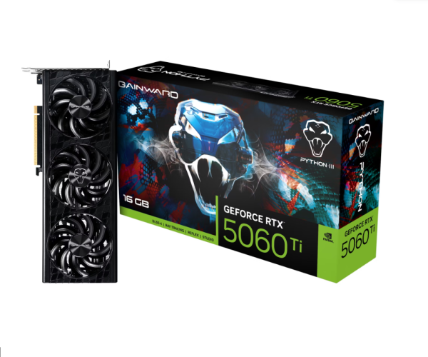 SVGA Gainward RTX5060 Ti Python III 16GB GDDR7 128bit 3xDP, NE7506T019T1-GB2061T