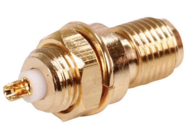 SMA-004 Sma female bulkhead plug gold plated