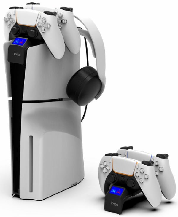 Docking station drzac iPega sa USB punjacem za 2 PS5 Slim kontrolera PG-P5S016