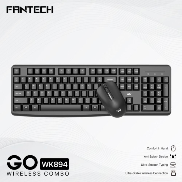 Tastatura + Mis Wireless Fantech WK-894 US crna