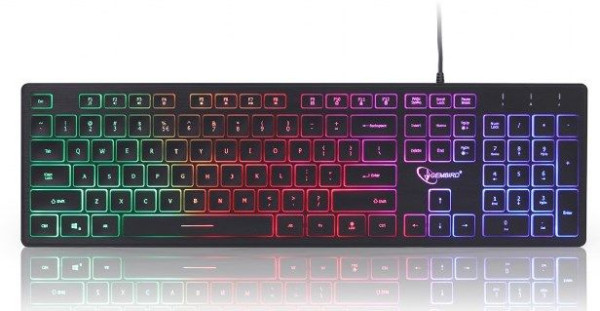 KB-UML-01 Gembird Rainbow multimedijalna tastatura sa pozadinskim osvetljenjem, US layout USB