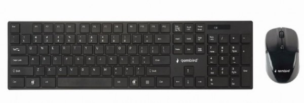 KBS-WCH-01 Gembird 2.4 GHz Slim Bezicni  mis + tastatura chocolat US layout black FO