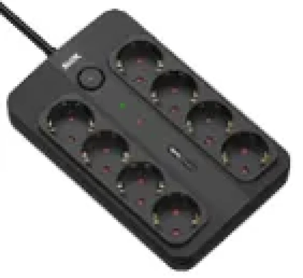 Produžni kabl sa prenaponskom zaštitom sa 8 utičnica MAX MPS-908SB-3M3mUSB port