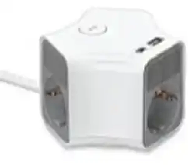 Produžni kabl sa prenaponskom zaštitom sa 3 utičnice MAX MPS-03UG-3M3mUSB portovi(USB A + USB C )