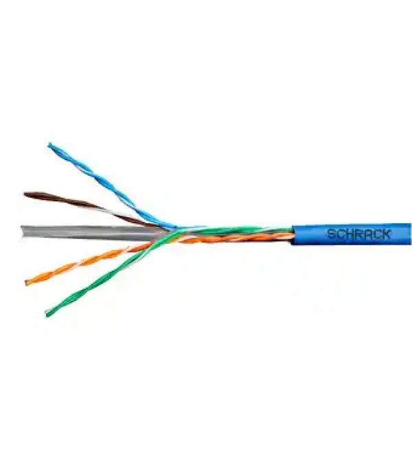 UTP cable Cat.6 UTP - 300 Mhz, 4x2xAWG-23, PVC, plavi  Schrack HSEKU423P1