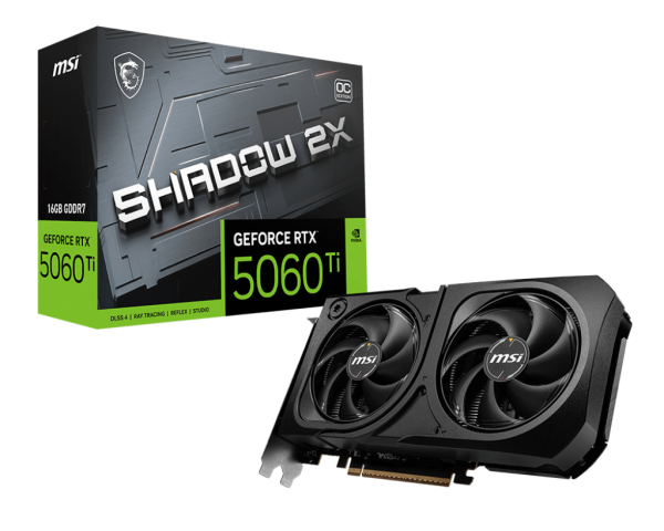 SVGA MSI RTX5060Ti Shadow 2X OC PLUS 16GB GDDR7, V535-003R