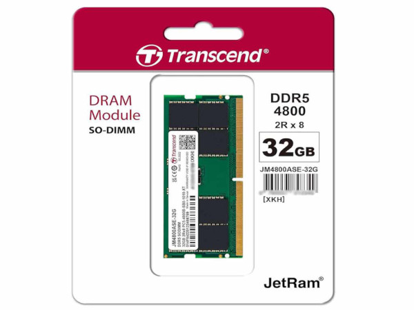 Memorija TRANSCEND 32GBSODIMMDDR54800MHzCL40crna' ( 'JM4800ASE-32G' ) 