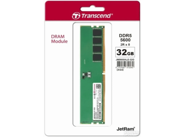 Memorija TRANSCEND 32GBDIMMDDR55600MHzCL46crna' ( 'JM5600ALE-32G' ) 