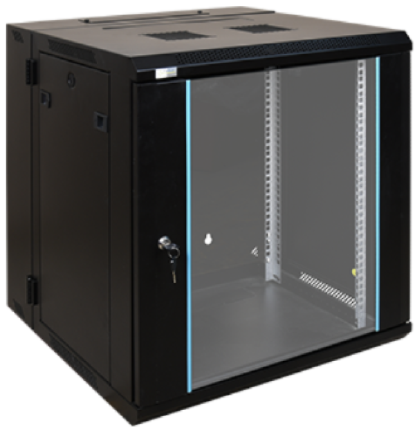 EXO:N 15U Podno stojeci rack ormar sa tockicima, 600mm×800mm×600mm, crni