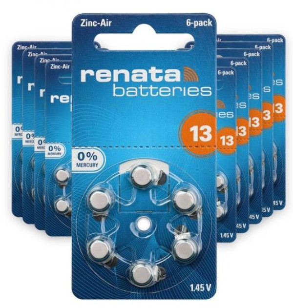 Renata baterija ZA13 1,45V Zink-Air baterija za SLUSNI APARAT,  Pakovanje 6kom