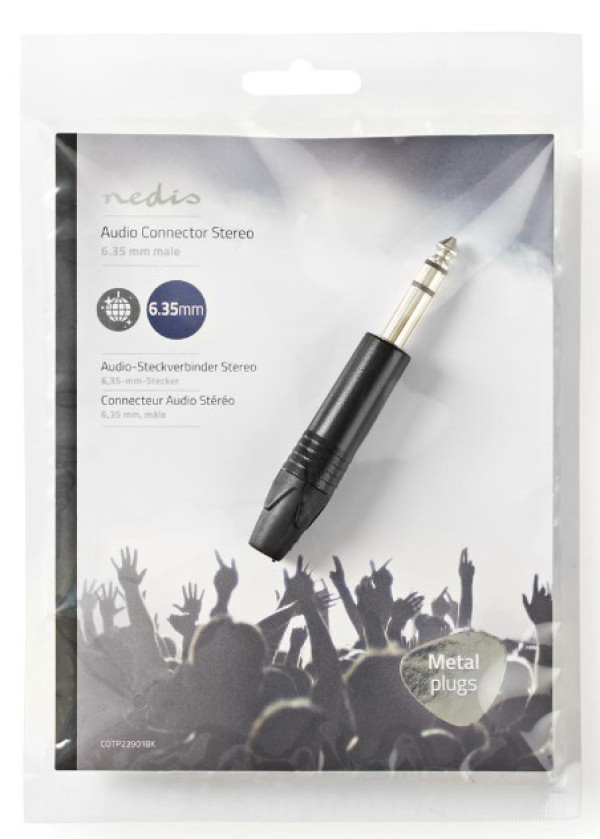 COTP23901BK 6.35 mm Connector diameter 6mm, Black