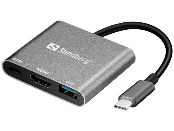 Adapter Sandberg 136-00 USB-C na HDMI+USB A+USB-C