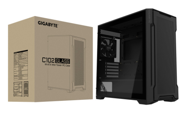 Black, Mini ITX / Micro ATX, Bočna stranica od kaljenog stakla, 2x USB 3.0 priključka na I/O panelu, podrška za voden ( GB-C102G ) 