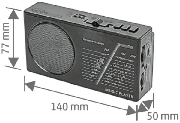 SAL Solarni prenosni radio BT/USB/SD