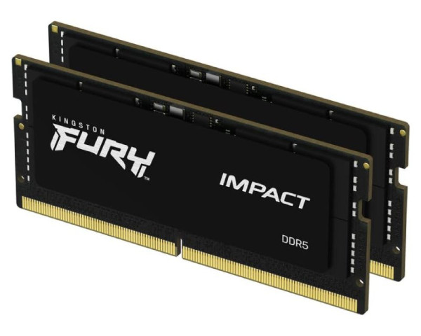 KINGSTON SODIMM DDR5 32GB (2x16GB kit) 6000MTs KF560S38IBK2-32 FURY Impact Black XMP