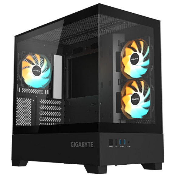 Black, M-ATX C201 PANORAMIC, Dual USB 3.0 ports on front I/O, Supports radiators up to 360mm, Detachable dust filters, I ( GB-C201P ) 