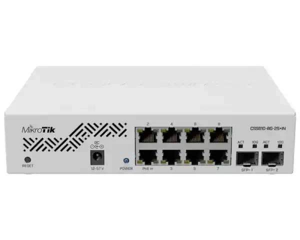 MikroTik CSS610-8G-2S+IN upravljiv svič sa 8x Gb RJ45 + 2 x 10Gbe