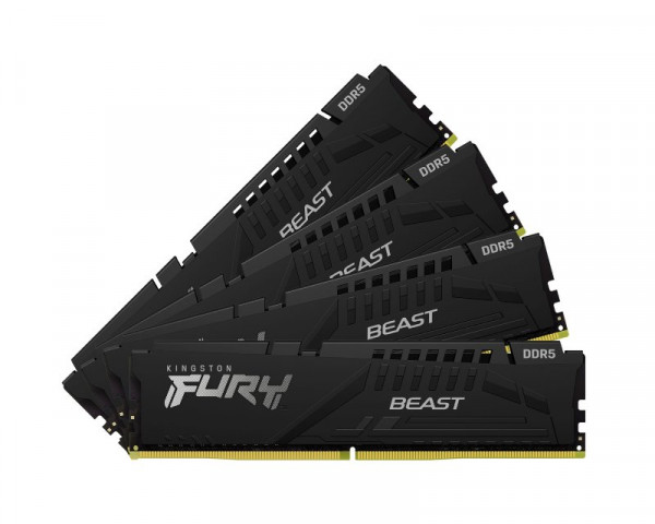 KINGSTON DIMM DDR5 128GB (4x32GB kit) 5200MTs KF552C40BBK4-128 FURY Beast Black XMP