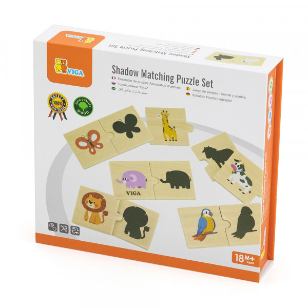 Viga puzzle životinje i njihove siluete