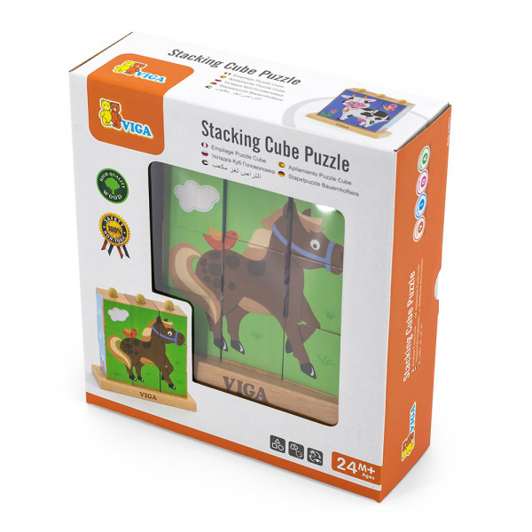 Viga puzzle kockice - životinje sa farme