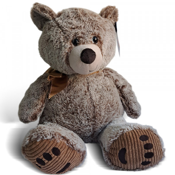 Plišani bež meda sa mašnom 32cm                            