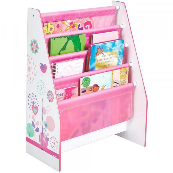 Drvena polica za knjige - cveće