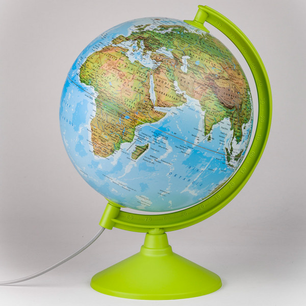 Svetleći globus fizičko-politički ? 20 cm na engleskom jeziku