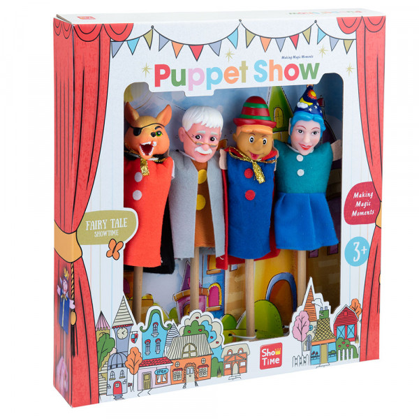 Ginjol - Tri praseta set 4 lutke na štapu i 9 lutaka za prste