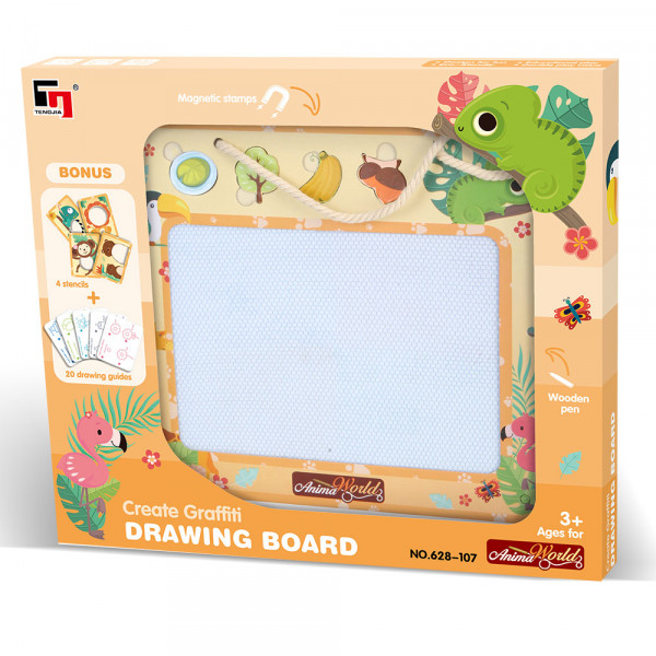 Piši-briši tabla sa šablonima divlje životinje