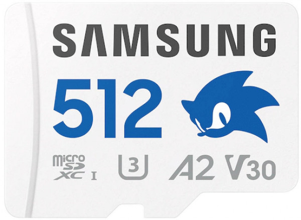 MicroSD 512GB, PRO Plus Sonic the Hedgehog, SDXC, UHS-I U3 V30 A2, Read up to 180MB/s, Write up to 130 MB/s, for 4K and  ( MB-MD512SA/LC1 )