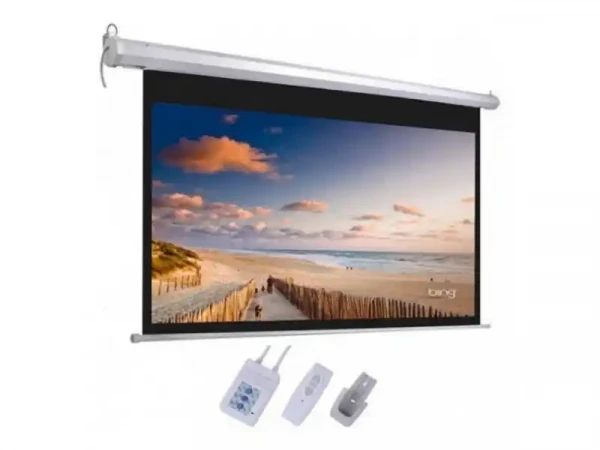 Platno za projektor Lexin EH8484M, 213x213, zidno električno sa daljinskim