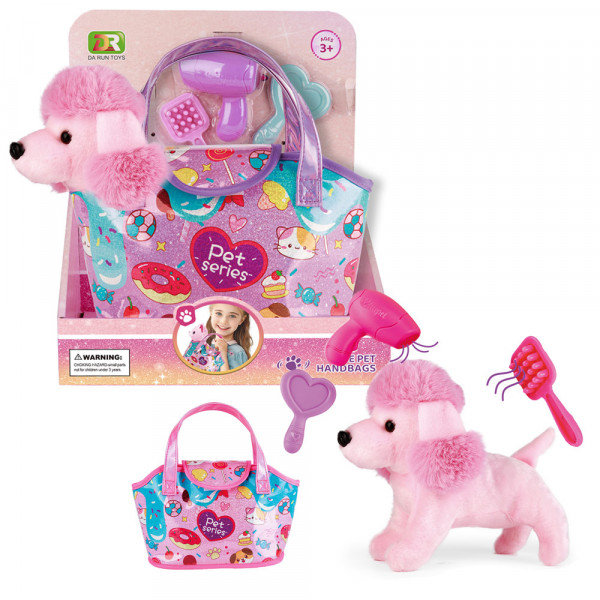 Plišana kuca u torbici