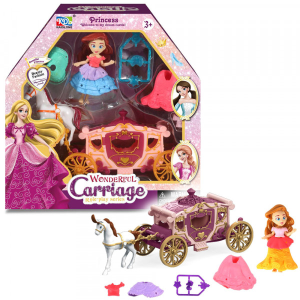 Set kraljevska kočija sa lutkom