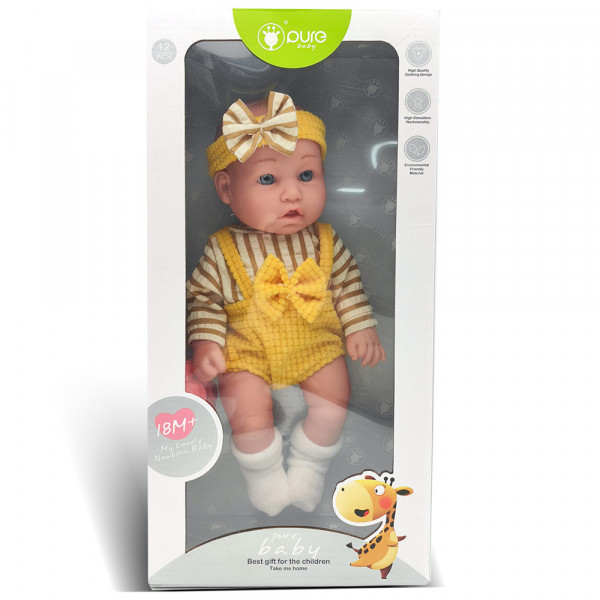 Lutka beba 30 cm sa žutom trakom