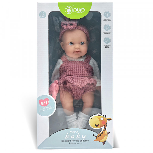 Lutka beba 25 cm sa roze trakom