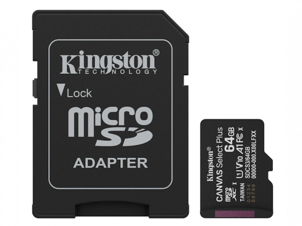 Memorije kartice KINGSTON SDCS364GBmicroSDXC64GBClass10 U180MBs-10MBs+adapter' ( 'SDCS364GB' ) 