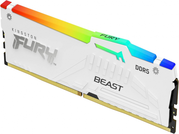 Memorija KINGSTON 16GBDIMMDDR55200MHzCL40FURY Beast RGBbela' ( 'KF552C40BWA-16' ) 