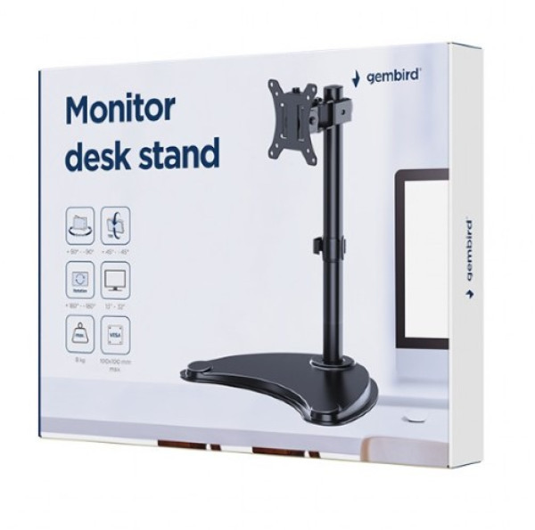 MS-D1ST-04 Gembird Stono postolje za monitor (rotiranje, naginjanje, okretanje), 13-32inc, max 8KG