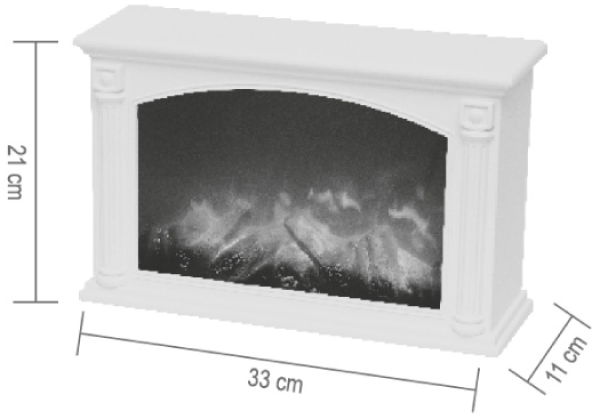 HOME Dekorativni kamin na baterije, bez funkcije grejanja