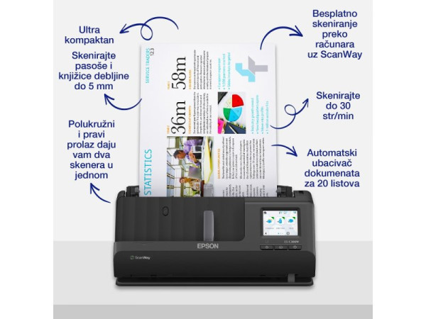 Skener A4 EPSON ES-C380W A4 Wi-Fi