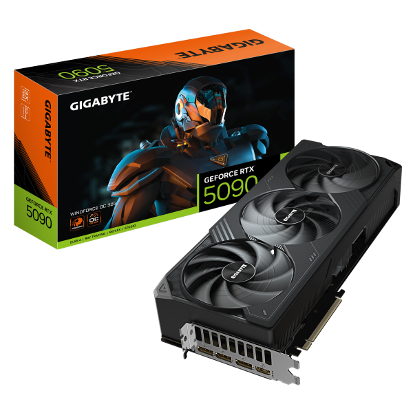 SVGA Gigabyte RTX 5090 WindForce3 OC 32GB GDDR7 512Bit, GV-N5090WF3OC-32GD