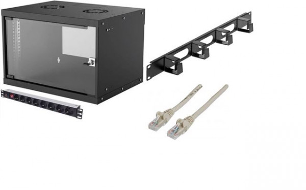 Intellinet ormar zidni 6U400mm + PDU + Panel + Patch Cable