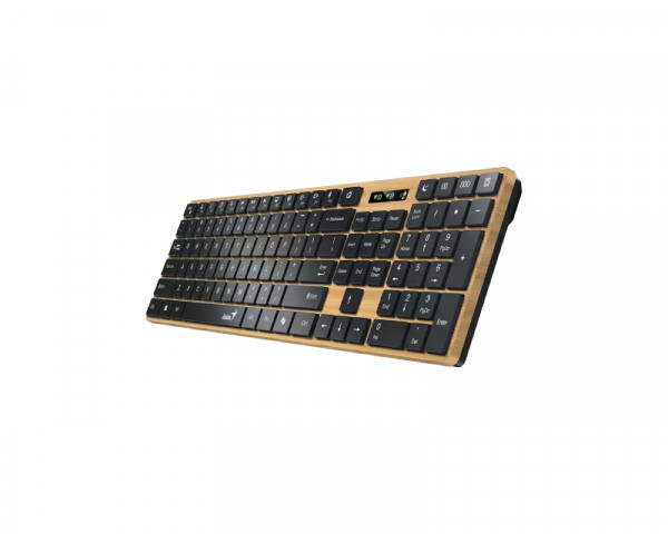 GENIUS SlimStar 7250BT, AI, Pine Wood US wireless tastatura