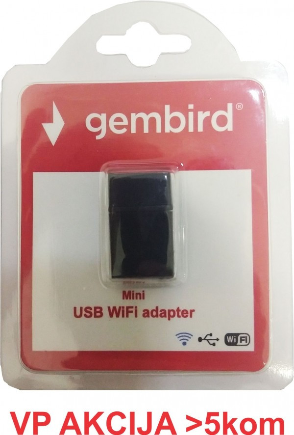 WNP-UA-001 ** Gembird 2dBi mini wifi USB adapter 150N (391)