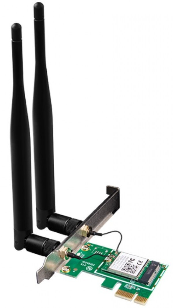 Tenda E12 PCI Express wireless adapter 5GHz-867Mbps/2.4GHz-300Mbps 2xDetachable 5dBi Antenna