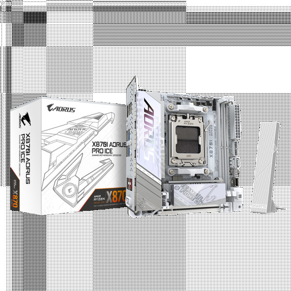 AM5, AMD X870, 2x DDR5 AMD EXPO, 2x M.2 slots, including 1x PCIe 5.0 x4, 2.5GbE LAN & WiFi 7 802.11ax,be, BT, Directiona ( X870I AORUS PRO 