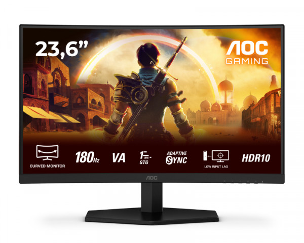 AOC 23.6 inča C24G42E FHD 1920x1080 VA 180 Hz zakrivljeni gaming monitor