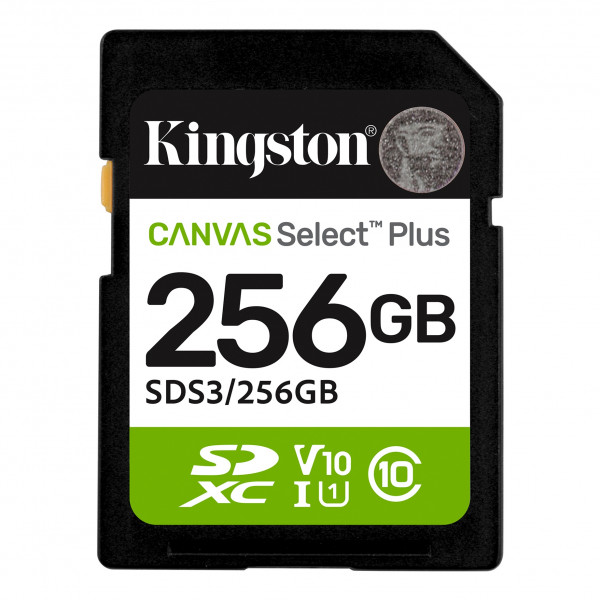 SD Card 256GB, Canvas Select Plus, SDHC Class10 UHS-1 U1 V10, up to 150MB/s read ( SDS3/256GB ) 
