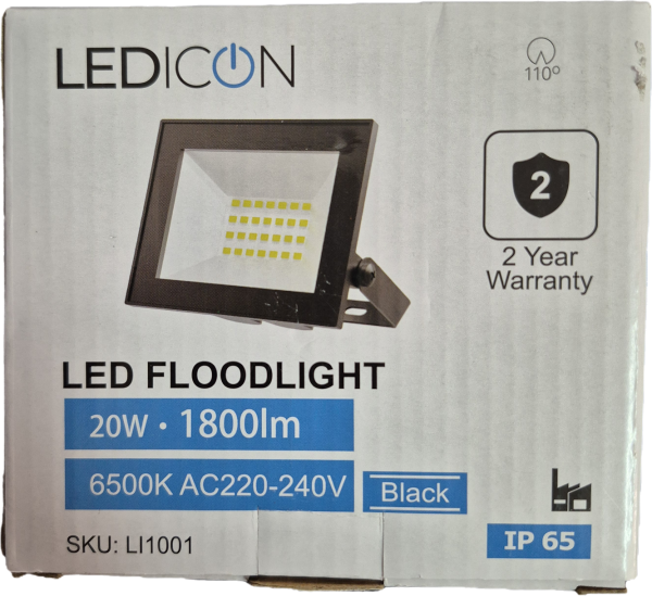 LEDICON LED REFLEKTOR 20W, 1800lm, 6500K, IP65