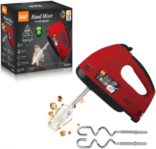RAF R.6633R RUCNI MIKSER CRVENI, 270W